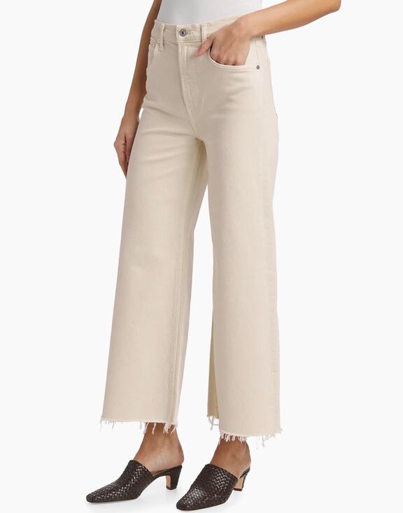 Citizens Of Humanity Denim - Citizens of Humanity Women's Cream Lyra High Rise Wide Leg Crop Jeans Size 27